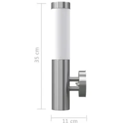 vidaXL - Tuinlamp - Zilver - Roestvrij staal