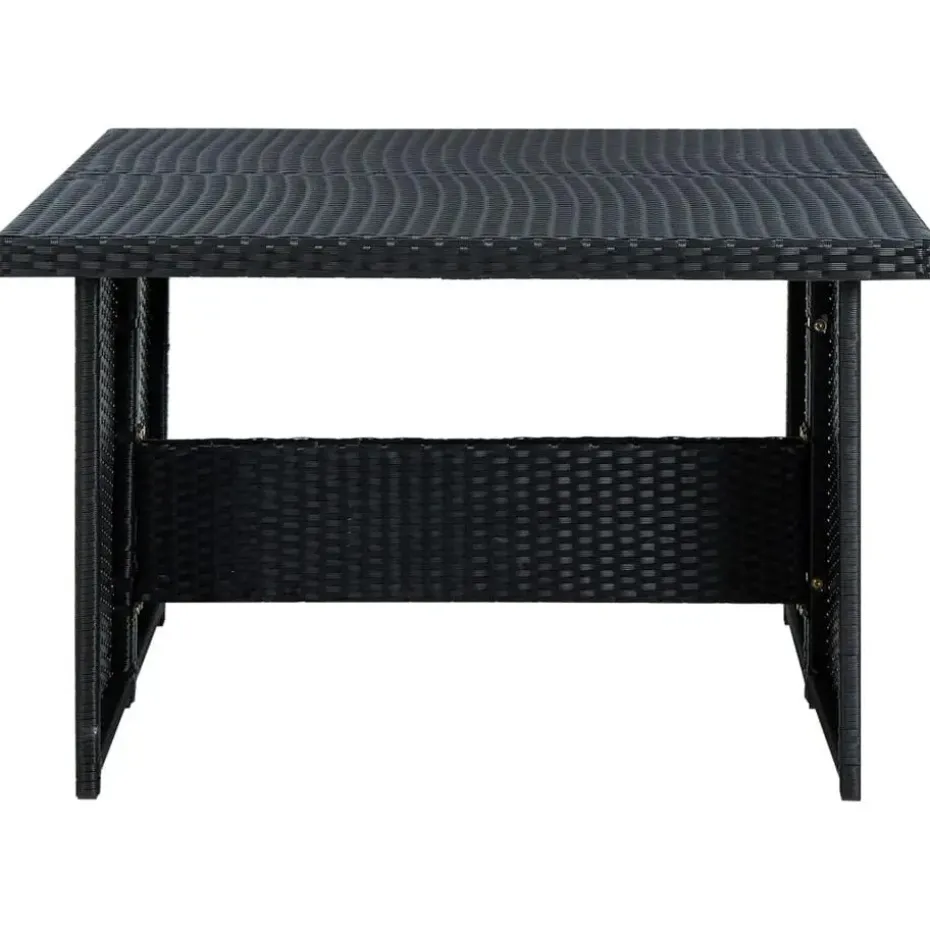 vidaXL - Tuinloungeset - Zwart - Poly rattan - 6 stuks - Met kussens