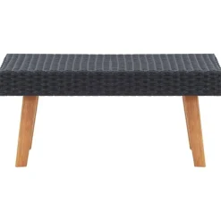 vidaXL - Tuinloungeset - Zwart - Poly rattan - 5 stuks - Met kussens