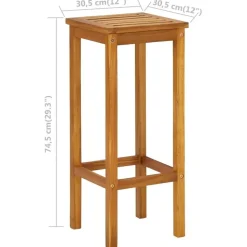 vidaXL - Tuinmeubelset - Bruin - Acaciahout