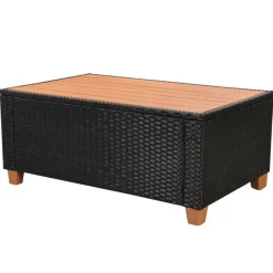 vidaXL - Tuinmeubilair - Zwart - Poly rattan