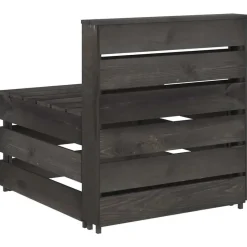 vidaXL - Tuinmiddenbank pallet - Grijs - Geïmpregneerd grenenhout - 60x70x66 cm