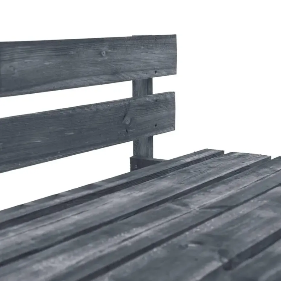 vidaXL - Tuinmiddenbank pallet - Grijs - Grenenhout