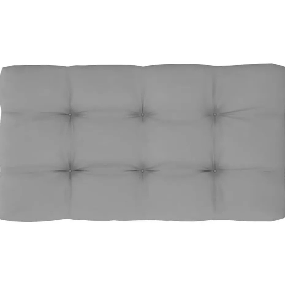 vidaXL - Tuinmiddenbank pallet - Grijs - Grenenhout