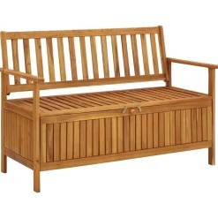 vidaXL - Tuinopbergbank - Bruin - Acaciahout- 120 cm