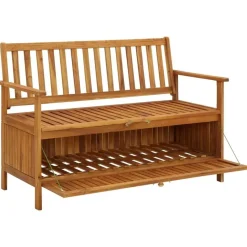 vidaXL - Tuinopbergbank - Bruin - Acaciahout- 120 cm