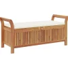 vidaXL - Tuinopbergbank - Bruin - Hout