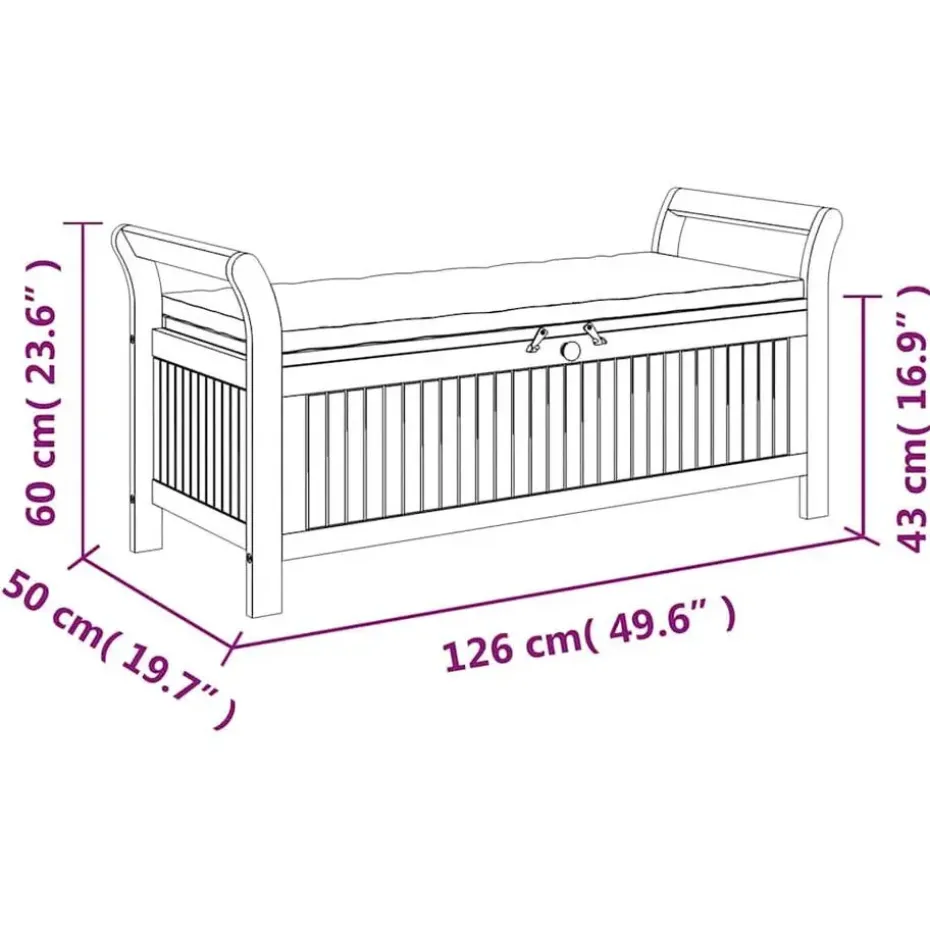 vidaXL - Tuinopbergbank - Bruin - Hout