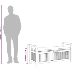 vidaXL - Tuinopbergbank - Bruin - Hout
