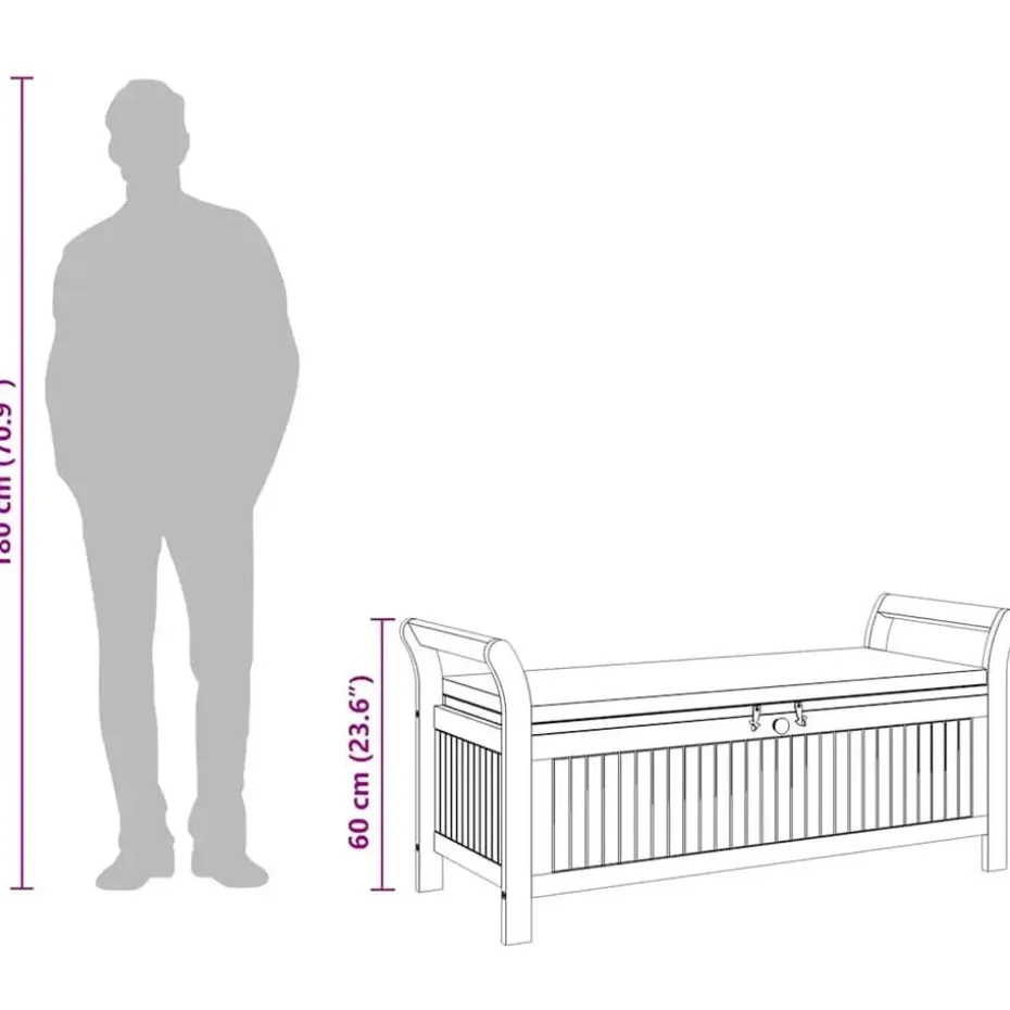 vidaXL - Tuinopbergbank - Bruin - Hout