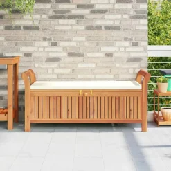 vidaXL - Tuinopbergbank - Bruin - Hout