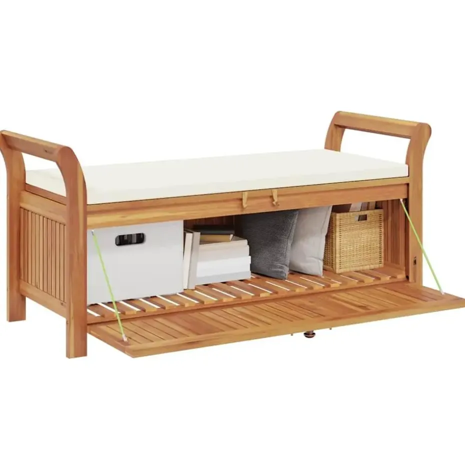 vidaXL - Tuinopbergbank - Bruin - Hout