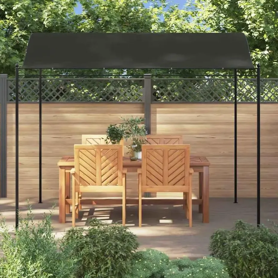 vidaXL - Tuinpaviljoen - Antraciet - Stof - 2 stuks