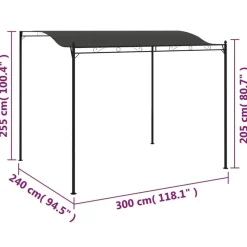vidaXL - Tuinpaviljoen - Antraciet - Stof - 2 stuks