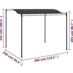 vidaXL - Tuinpaviljoen - Antraciet - Stof - 2 stuks