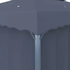 vidaXL - Tuinpaviljoen - Antraciet - Aluminium - 4 x 3 m