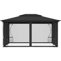 vidaXL - Tuinpaviljoen - Antraciet - Stof