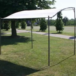 vidaXL - Tuinpaviljoen - Crème - Stof - 2 stuks