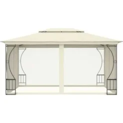 vidaXL - Tuinpaviljoen - Crème - Stof