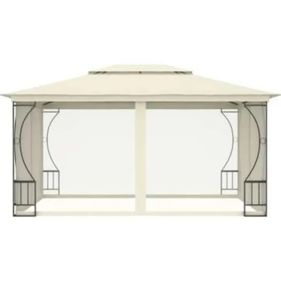 vidaXL - Tuinpaviljoen - Crème - Stof