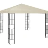 vidaXL - Tuinpaviljoen - Crème - Stof - 3 x 3 m
