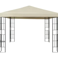 vidaXL - Tuinpaviljoen - Crème - Stof - 3 x 3 m