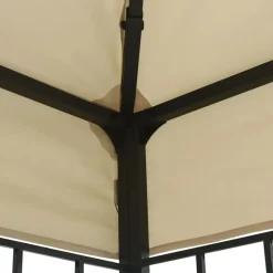 vidaXL - Tuinpaviljoen - Crème - Stof - 3 x 3 m