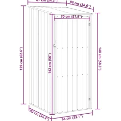 vidaXL - Tuinschuur - Antraciet - Staal