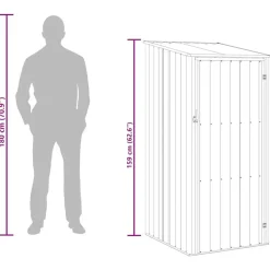 vidaXL - Tuinschuur - Antraciet - Staal