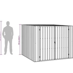 vidaXL - Tuinschuur - Antraciet - Staal