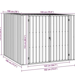 vidaXL - Tuinschuur - Antraciet - Staal