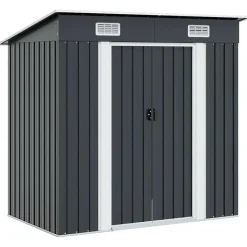 vidaXL - Tuinschuur - Antraciet - Staal