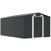 vidaXL - Tuinschuur - Antraciet - Staal