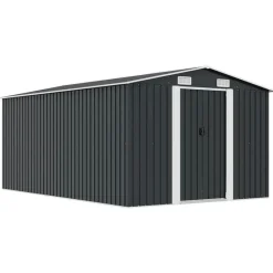 vidaXL - Tuinschuur - Antraciet - Staal