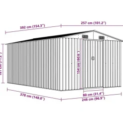 vidaXL - Tuinschuur - Antraciet - Staal