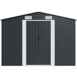 vidaXL - Tuinschuur - Antraciet - Staal