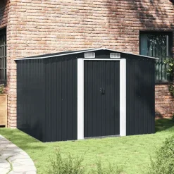vidaXL - Tuinschuur - Antraciet - Staal