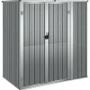 vidaXL - Tuinschuur - Grijs - Staal
