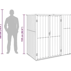 vidaXL - Tuinschuur - Grijs - Staal