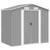 vidaXL - Tuinschuur - Grijs - Staal