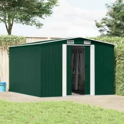 vidaXL - Tuinschuur - Groen - Staal