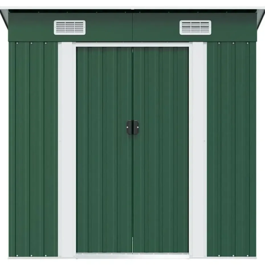 vidaXL - Tuinschuur - Groen - Staal