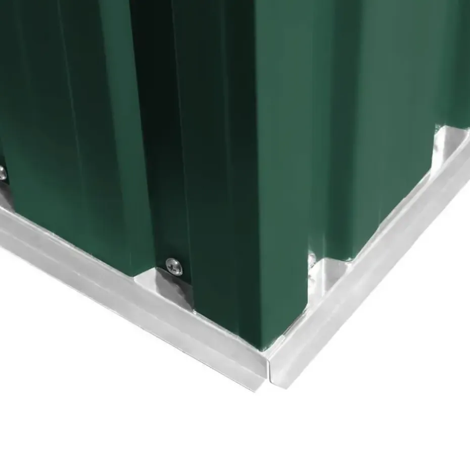 vidaXL - Tuinschuur - Groen - Staal