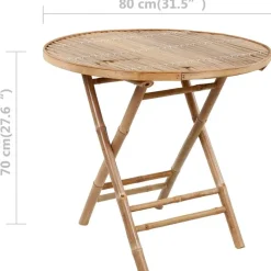 vidaXL - Tuinset - Antraciet - Bamboe - 40 x 40 x 3 cm