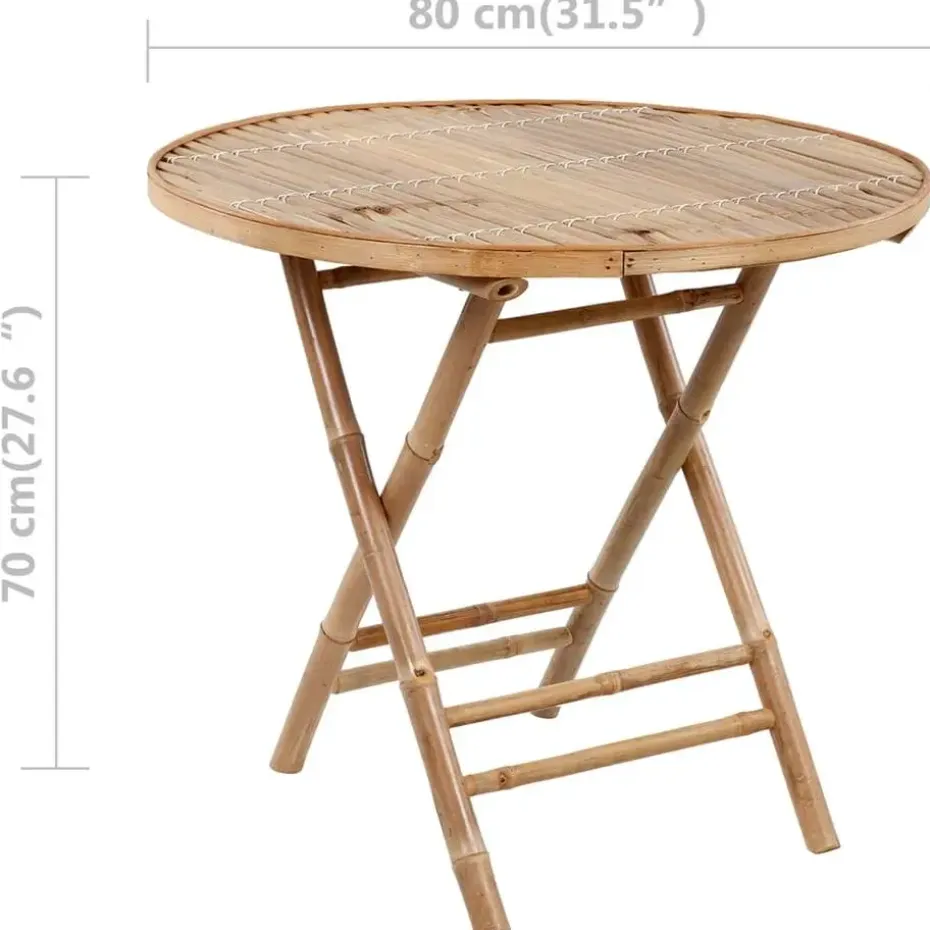 vidaXL - Tuinset - Antraciet - Bamboe - 40 x 40 x 3 cm