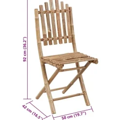 vidaXL - Tuinset - Antraciet - Bamboe - 40 x 40 x 3 cm