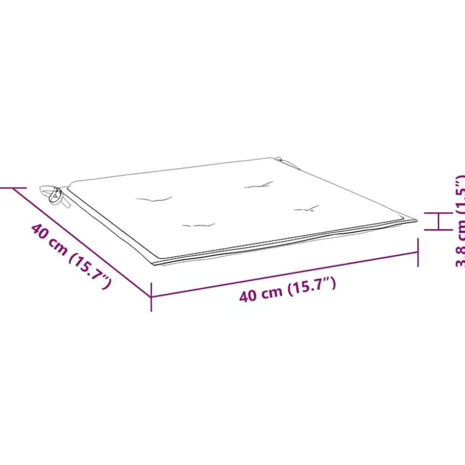 vidaXL - Tuinset - Antraciet - Bamboe - 40 x 40 x 3 cm