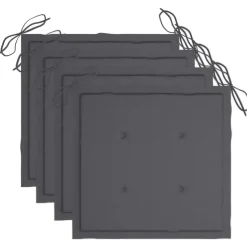 vidaXL - Tuinset - Antraciet - Bamboe - 40 x 40 x 3 cm