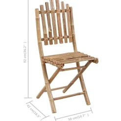 vidaXL - Tuinset - Antraciet - Bamboe - 40 x 40 x 3 cm