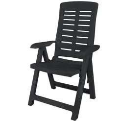 vidaXL - Tuinset - Antraciet - Kunststof - 9 stuks